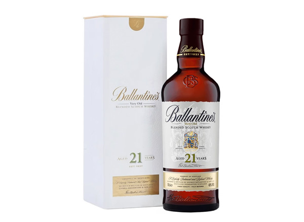 延边百龄坛威士忌回收百龄坛21年苏格兰威士忌40°Ballantine's进口洋酒700ml