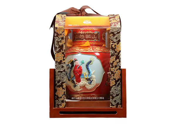 延边古越龙山黄酒回收古越龙山状元及第二十年陈酿2.5L工艺浮雕黄酒