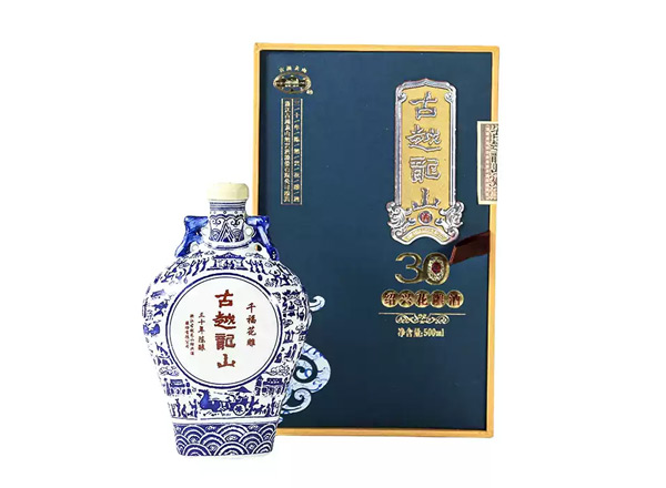 延边黄酒回收古越龙山黄酒千福花雕三十年陈酿绍兴花雕酒500ml礼盒装